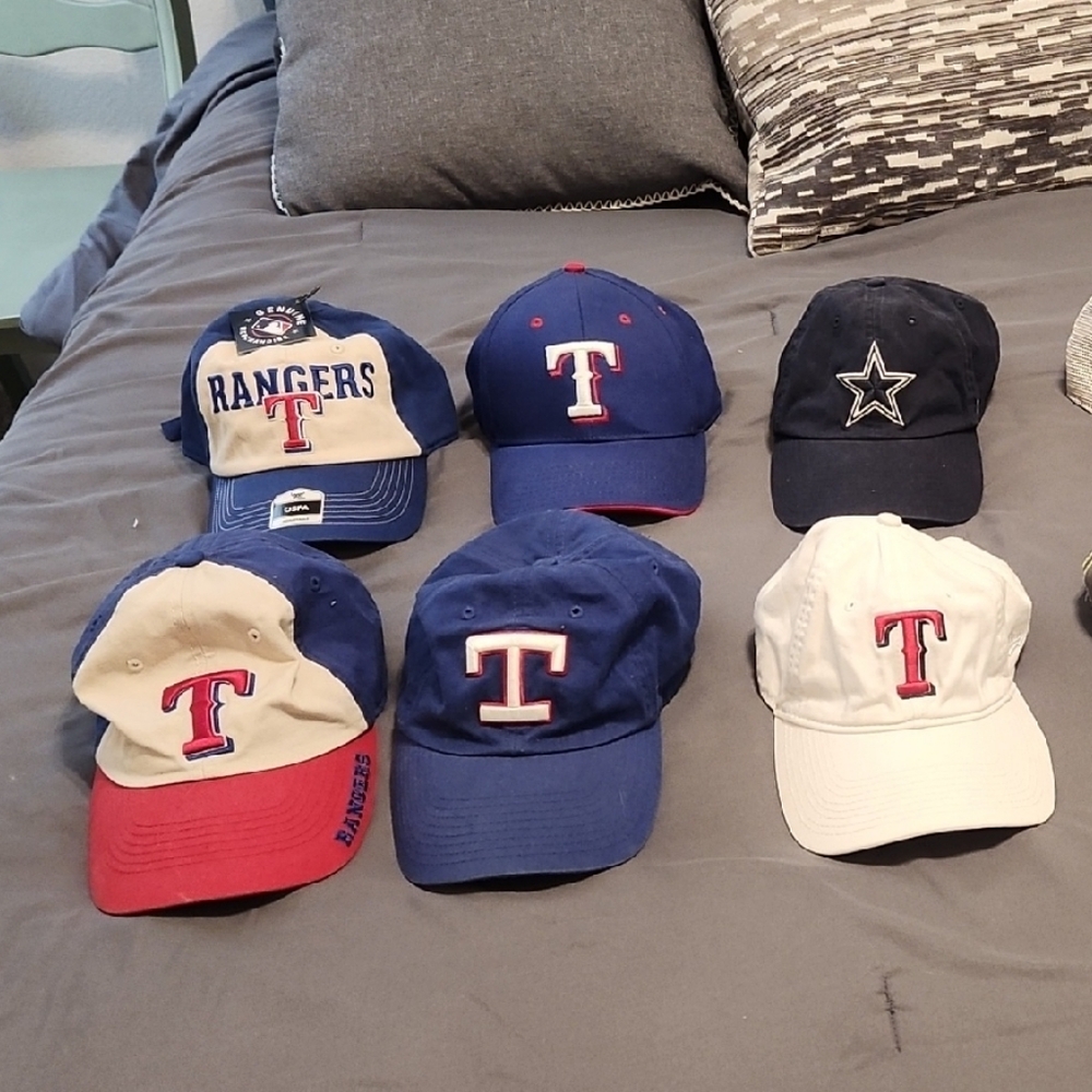 Texas Rangers and Dallas Cowboys Cap Collection